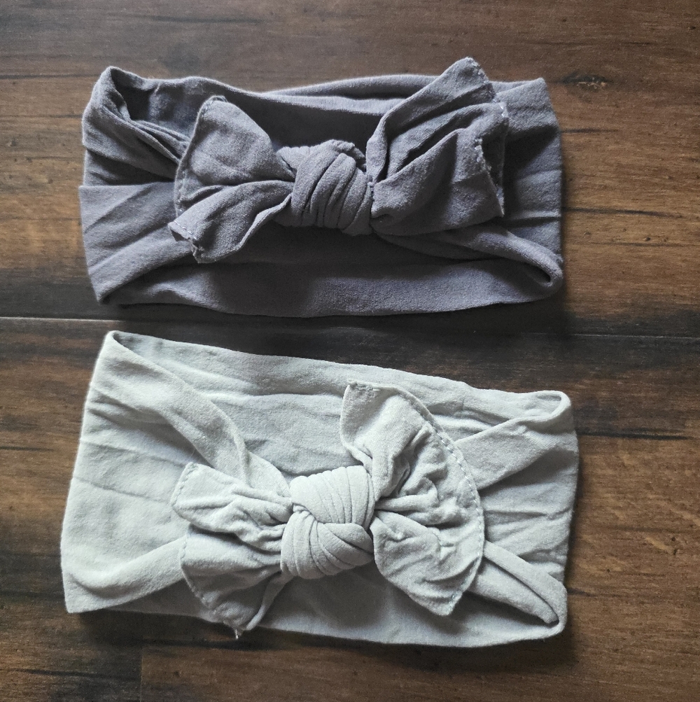 Baby Bling 2 Gray Headbands/bows